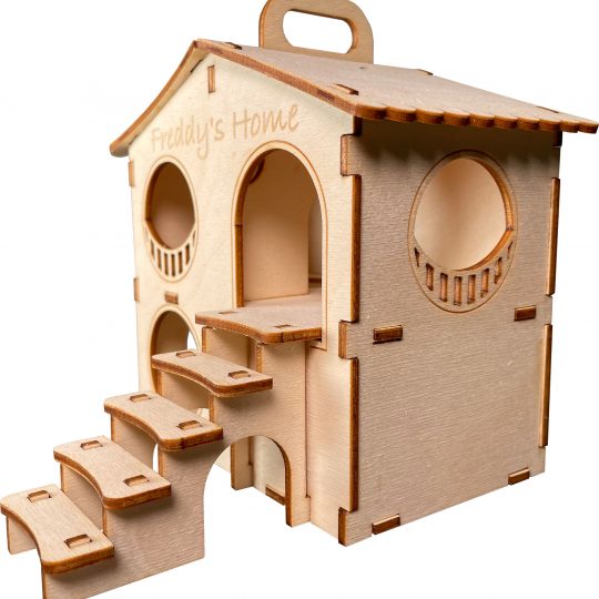 Hamsterhaus als Bausatz (mit Gravur)